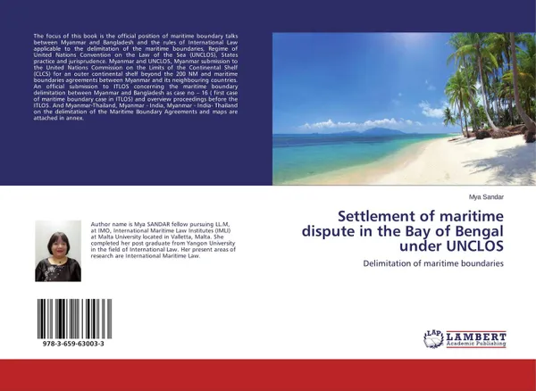 Обложка книги Settlement of maritime dispute in the Bay of Bengal under UNCLOS, Mya Sandar