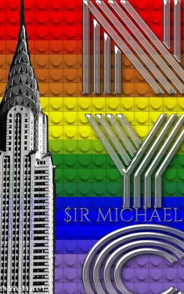 Обложка книги Rainbow pride Flag Iconic Chrysler Building New York City Sir Michael Huhn Artist Drawing Journal, Sir Michael Huhn, Michael Huhn