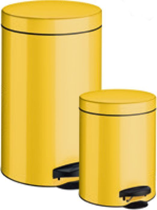фото Ведро для мусора "Meliconi", цвет: желтый, 5 л. 6911