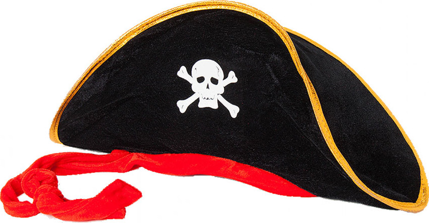 фото Шляпа-треуголка пиратская, размер 58 No brand