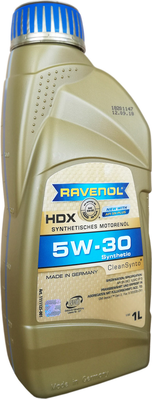 фото Моторное масло RAVENOL HDX SAE 5W-30 (1л)