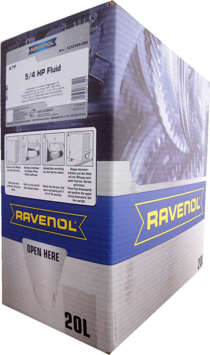 фото Трансмиссионное масло RAVENOL ATF 5/4 HP Fluid (20л) ecobox