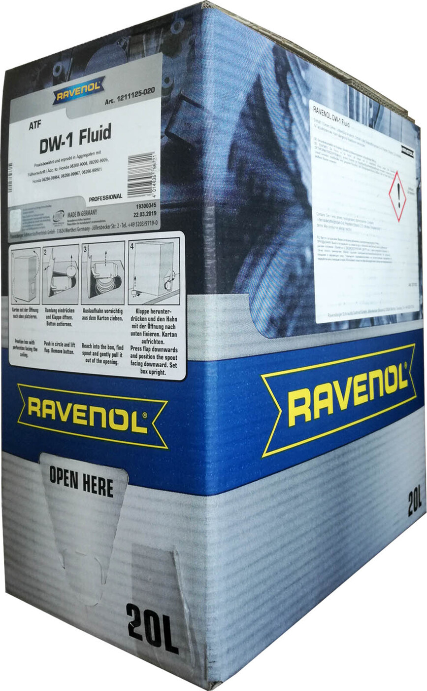 фото Трансмиссионное масло RAVENOL ATF DW-1 Fluid (20 л) ecobox