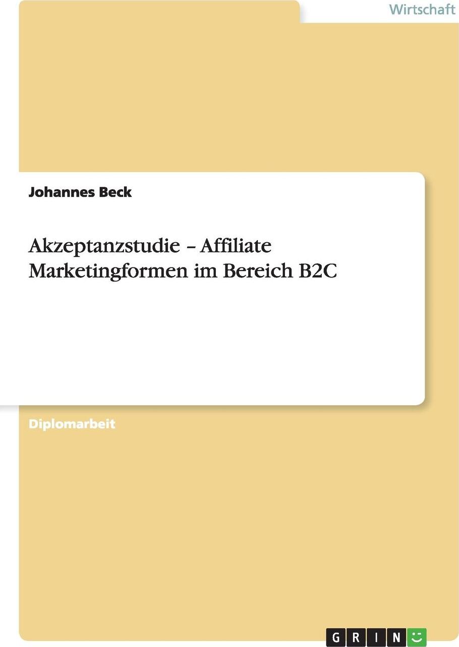 фото Akzeptanzstudie - Affiliate Marketingformen im Bereich B2C