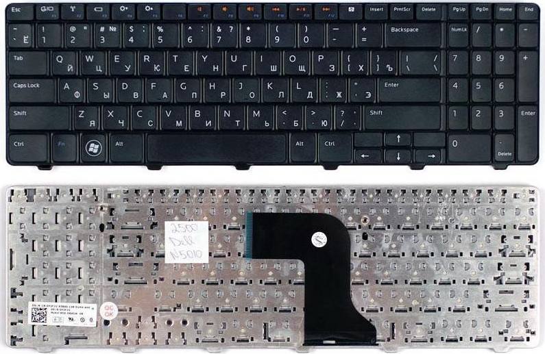 фото Клавиатура Dell Inspiron 15R N5010 M5010 Series Black Нет бренда