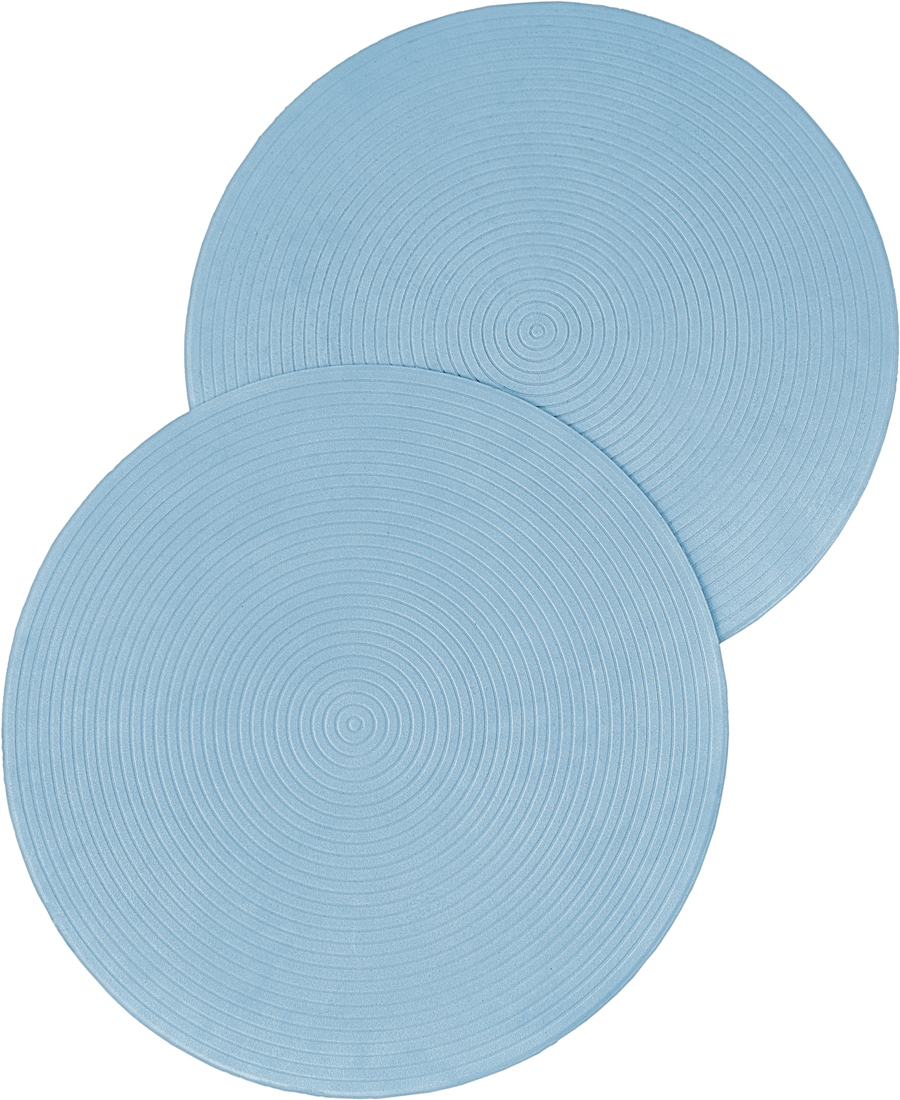 В кругу 36 см. Салфетка сервировочная синяя. Плейсмат голубой. Плейсмат круглый голубой. Набор сервировочных салфеток 3шт. Denastia, d35см,.
