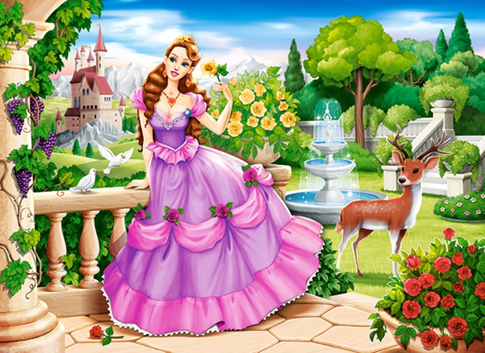 100 принцесс. Пазл Castorland Premium принцесса в саду 100 деталей. Принцесса в саду , 100 деталей, Castor Land. Пазлы принцессы для девочек. Принцесса гуляет в саду.