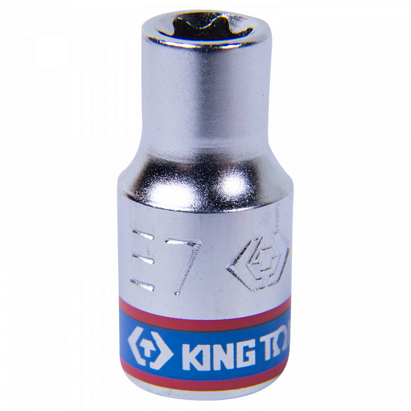 Головка торцевая TORX Е-стандарт 1/4", E7, 24 мм KING TONY 237507M