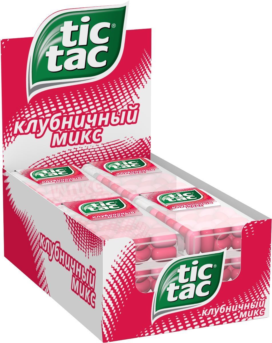 Tic tac клубничный микс