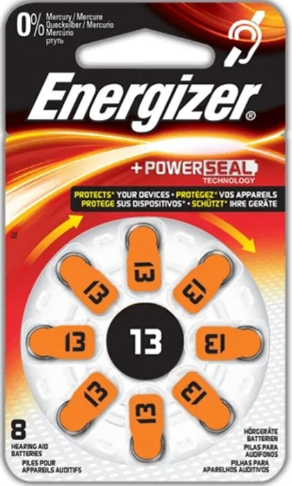 Батарейки для слуховых аппаратов ZA 13 воздушно-цинковая Energizer PR48 ...