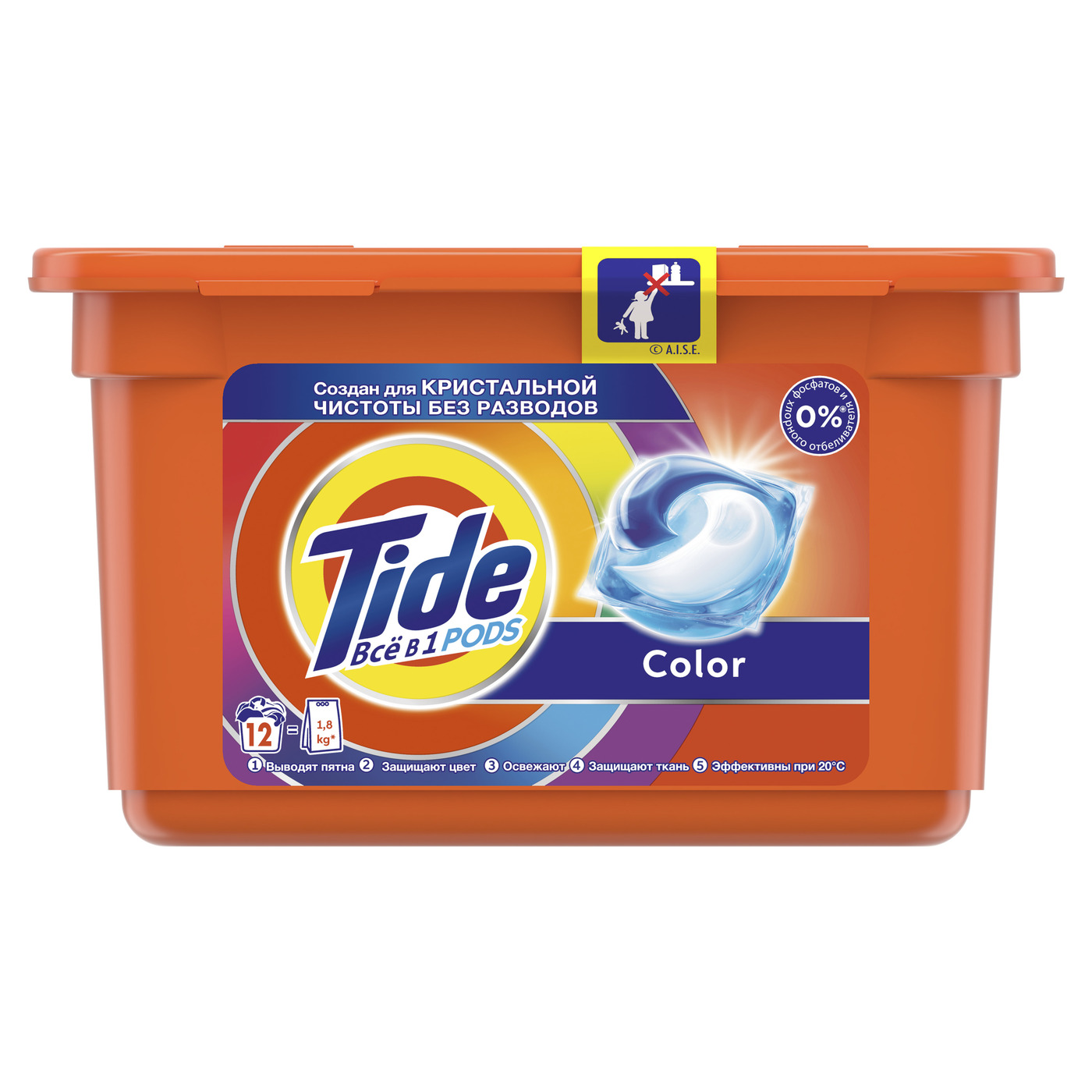 Характеристики Капсулы Для Стирки Tide ВСЁ в 1 12 Стирок, подробное ...