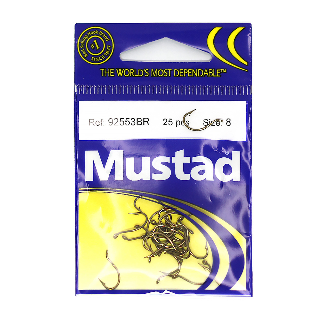 Крючок Mustad Classic 92553BR N8 25шт — купить в интернет-магазине OZON ...
