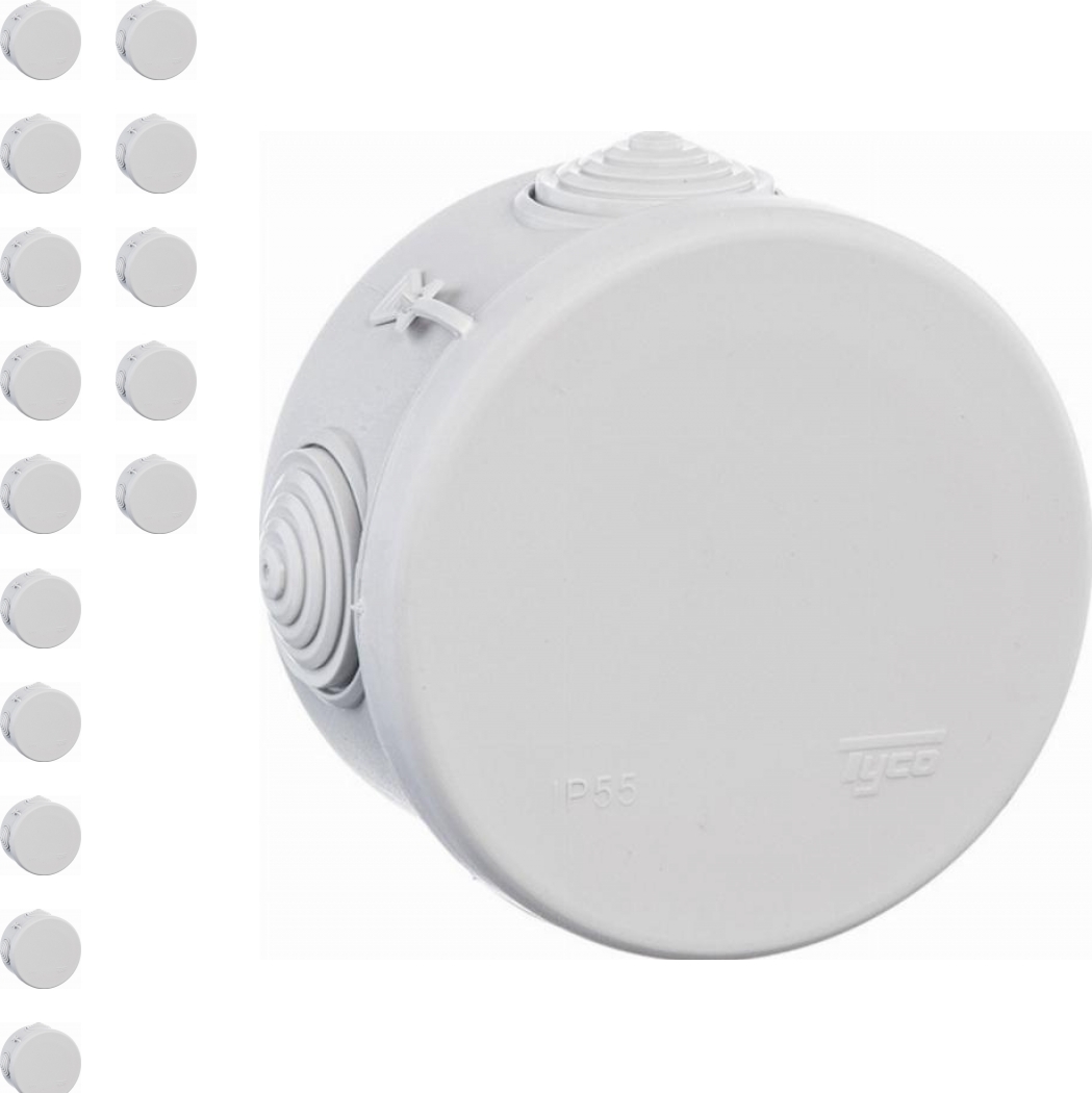 Коробка распределительная Tyco 80x50 круглая 4 ввода для открытого ...