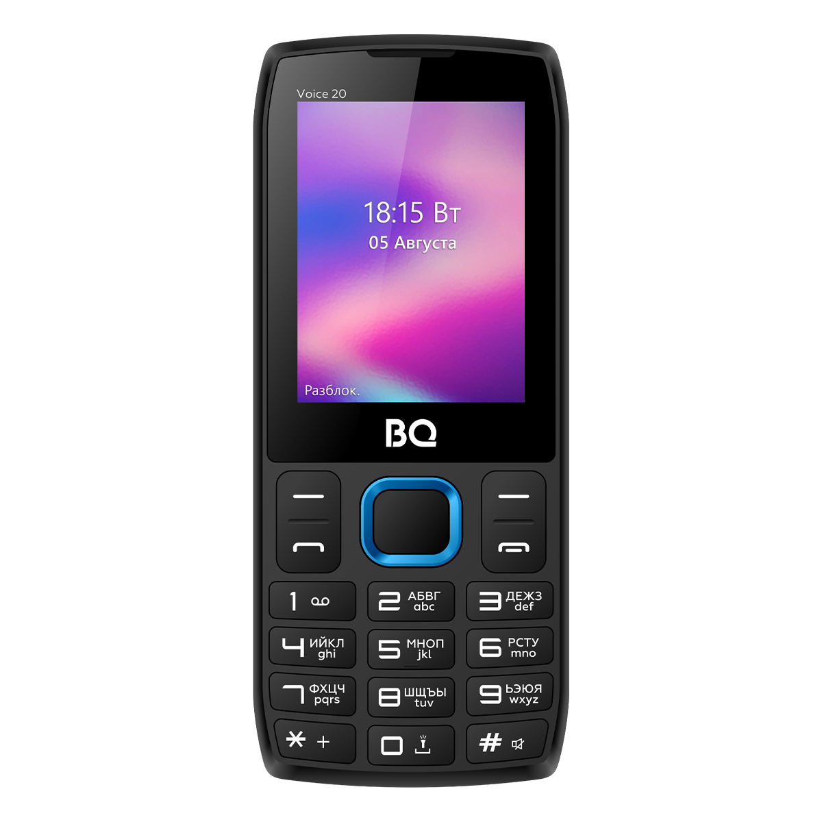 BQ Мобильный телефон 2400L Voice 20, синий, черный