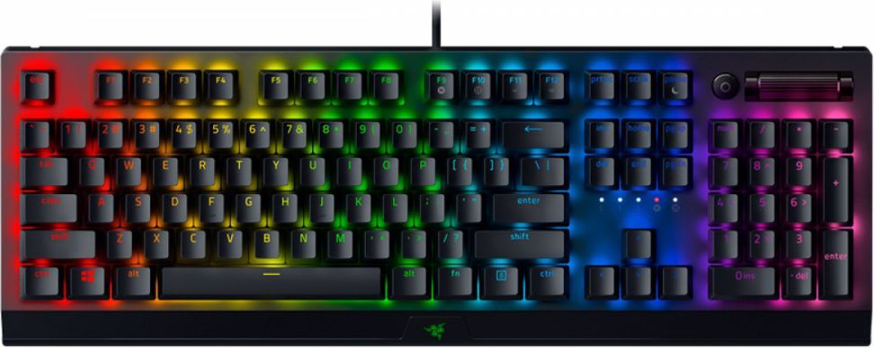 RazerИгроваяклавиатурапроводнаяBlackWidowV3,(RazerYellow),Русскаяраскладка,черный