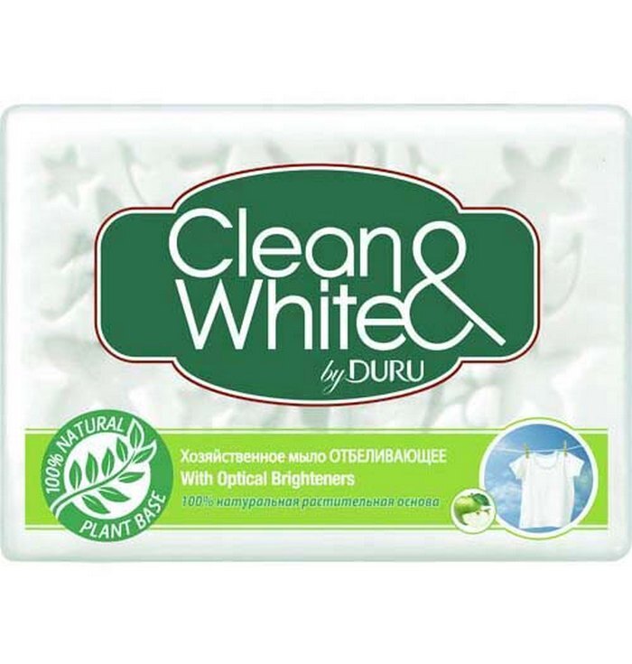 Мыло хозяйственное Duru Clean&White отбеливающее, 4х125 г