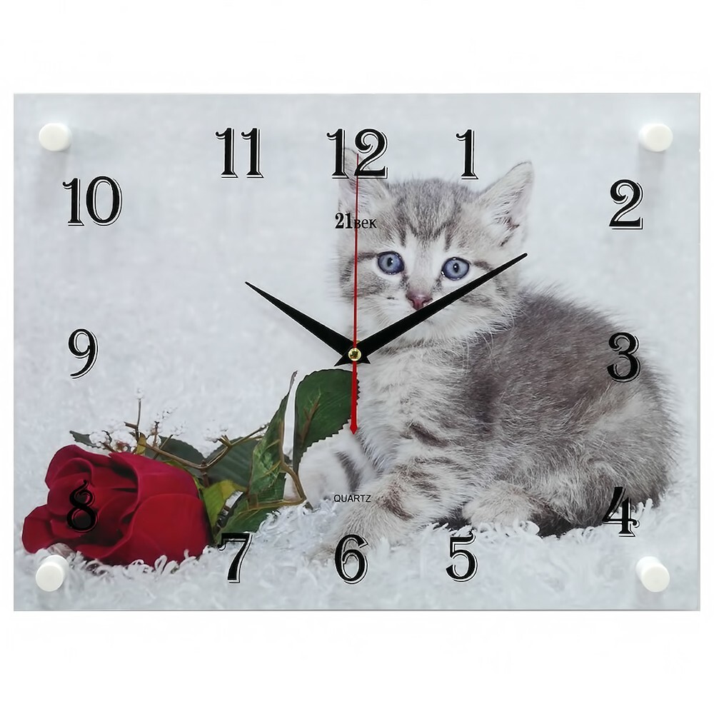 Часы настенные котик