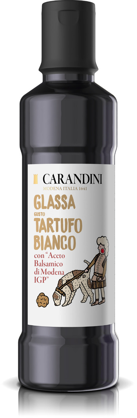 Соус-крем бальзамический CARANDINI GLASSA gusto TARTUFO BIANCO со вкусом белого трюфеля, 250 мл