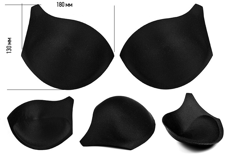 Чашечки для бюстгальтера (чашки корсетные) PUSH-UP р.95 цв.черный (2 ...