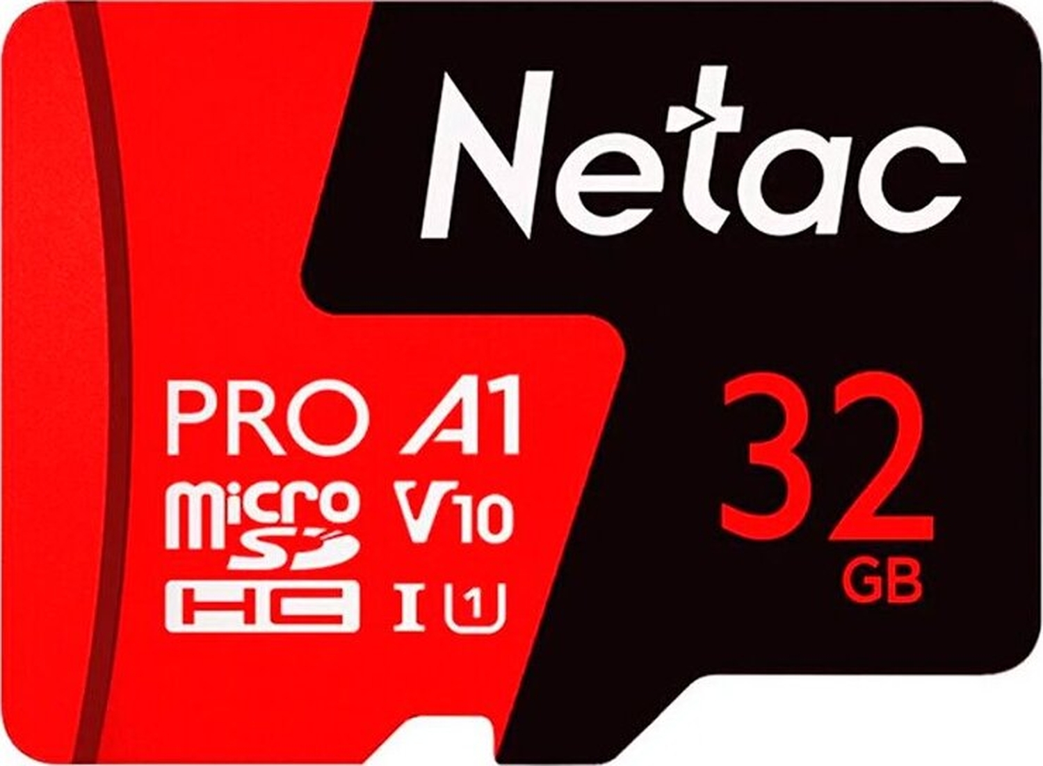 32ГБNetacКартапамятиExtremePROбезSDадаптера(NT02P500PRO-032G-S),чёрный,красный