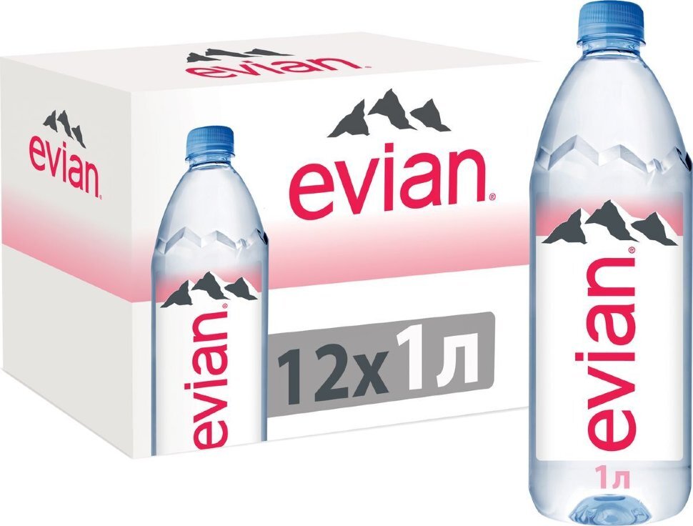 Evian Вода Питьевая Негазированная 1000мл. 12шт