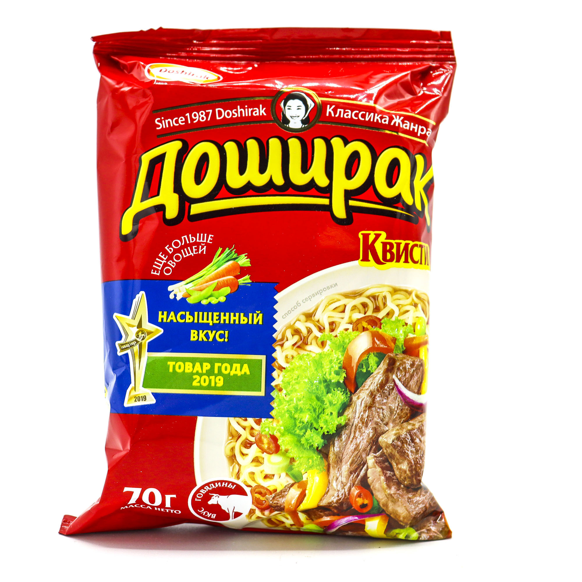 Лапша "Доширак" Квисти Говядина 70 г - купить с доставкой по выгодным ...