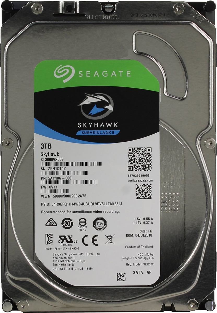 3 ТБ Внутренний жесткий диск Seagate SkyHawk 3.5