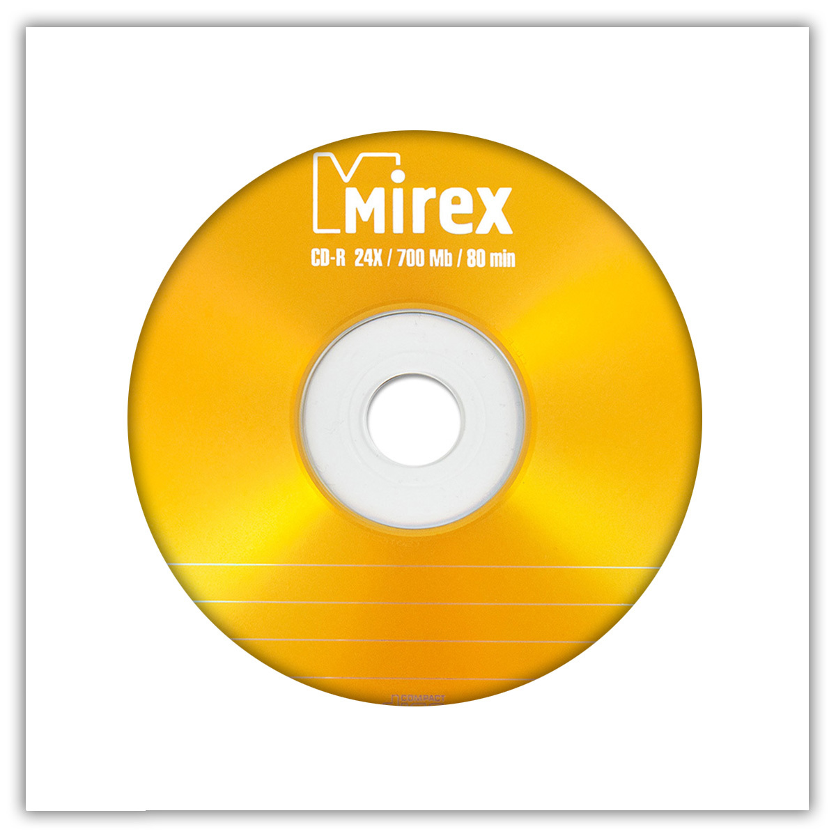 Диск Mirex CD-R 700Mb GOLD 24X в бумажном конверте с окном - купить с ...