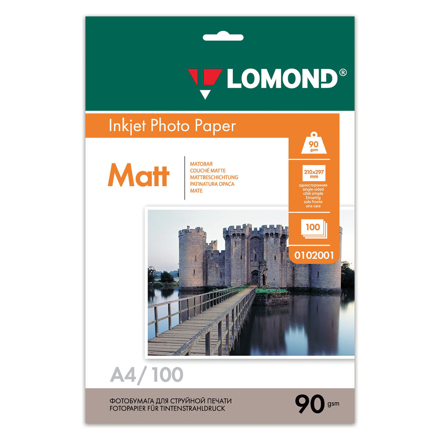 Фотобумага Lomond 0102001 матовая a4/90г/м2/100л.