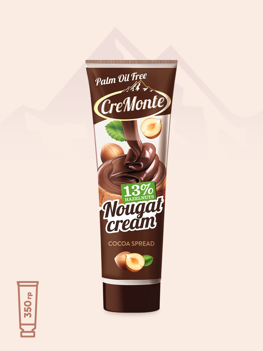 Паста орехово-шоколадная CreMonte Cacao с добавлением какао 13% ореха ...