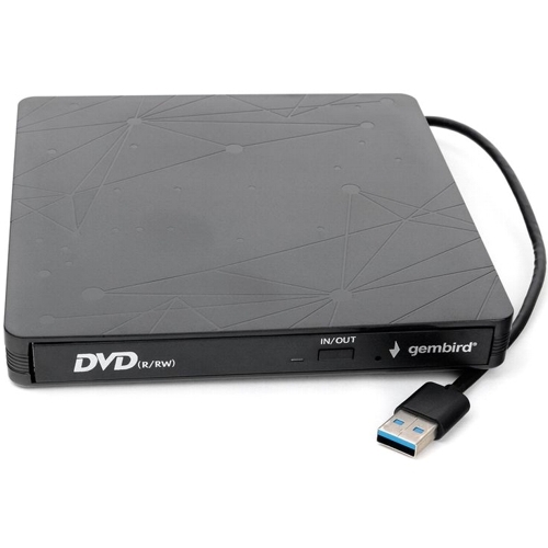 Внешний CD/DVD-привод с интерфейсом USB 3.0 DVD-USB-03 черный