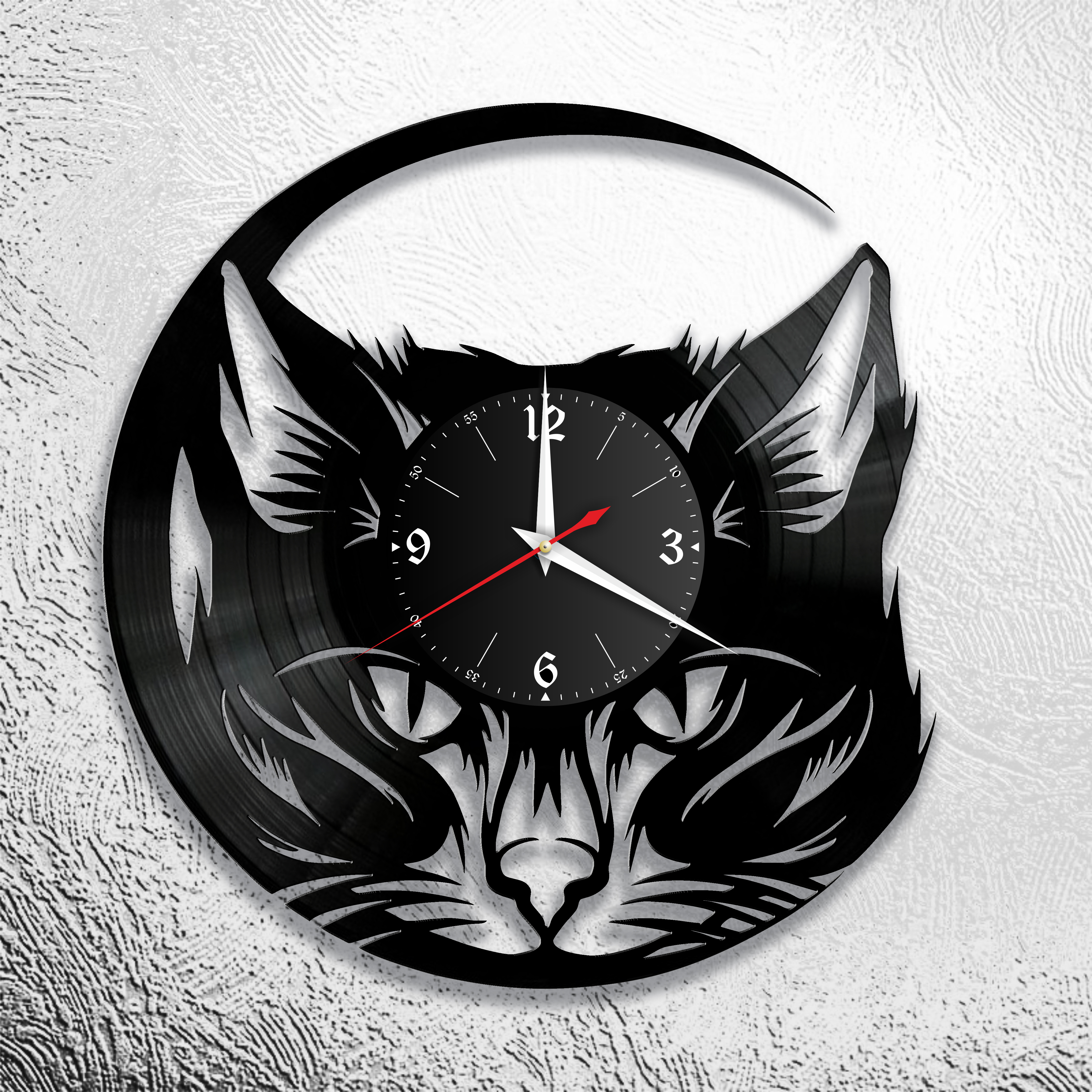 Часы кот из пластинки
