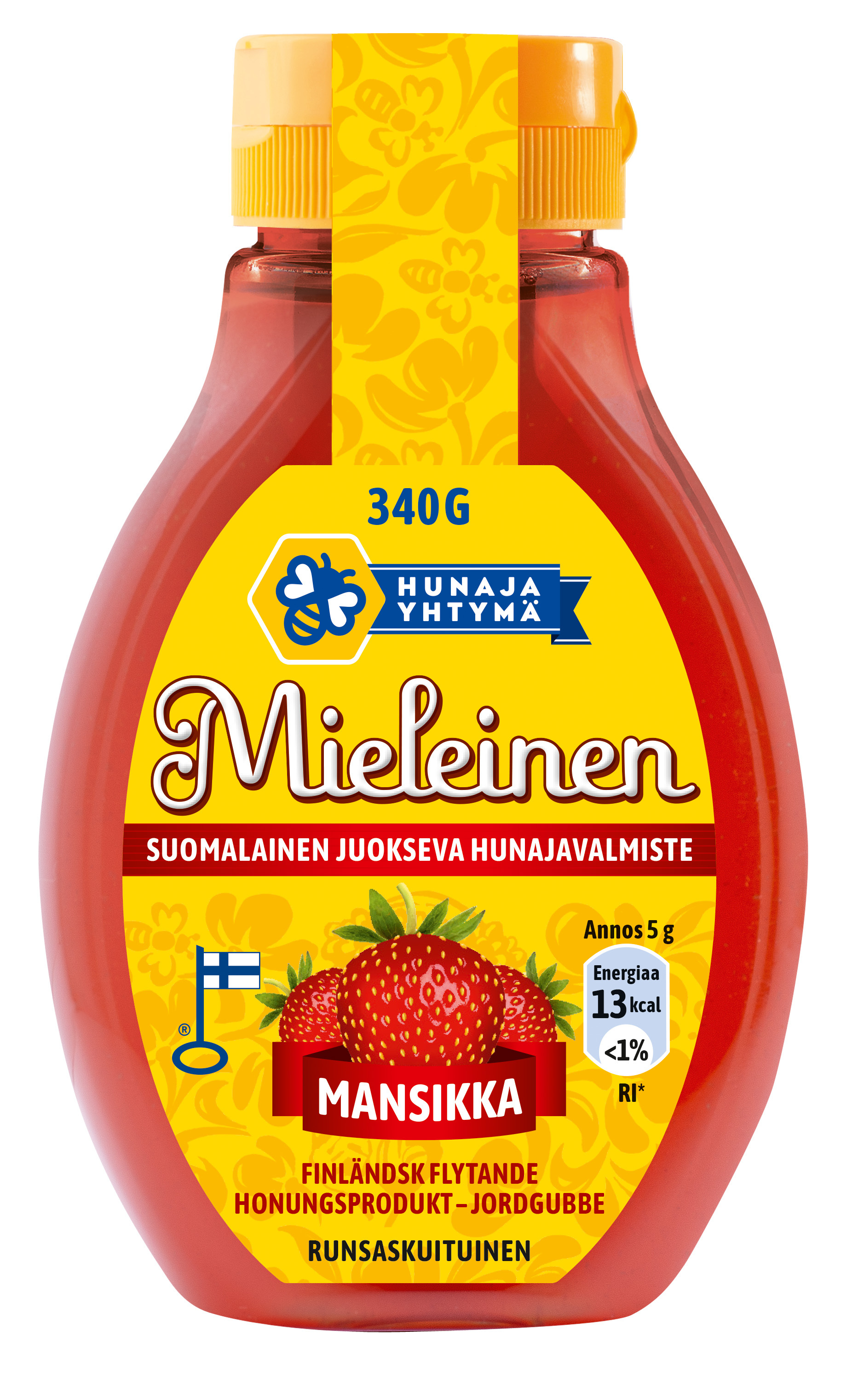 Медовый продукт финский Mieleinen клубника, 15 шт по 340 г — купить в ...