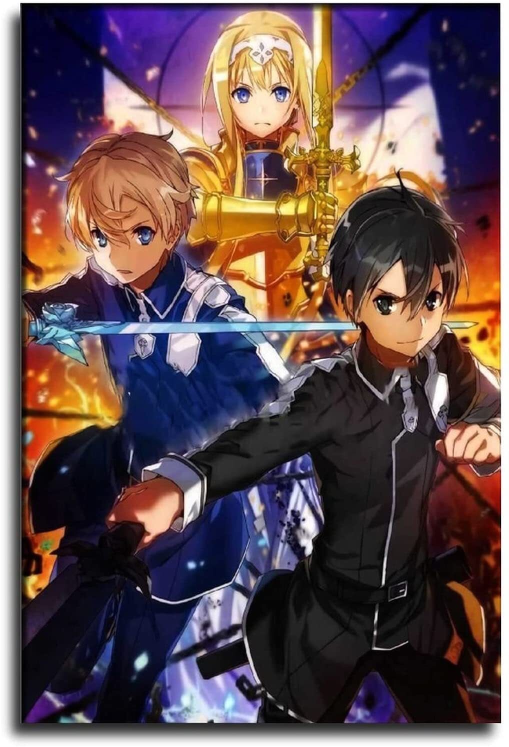 Плакат с гобеленом Sword Art Online для домашнего декора 12x18 дюймов арт. ...