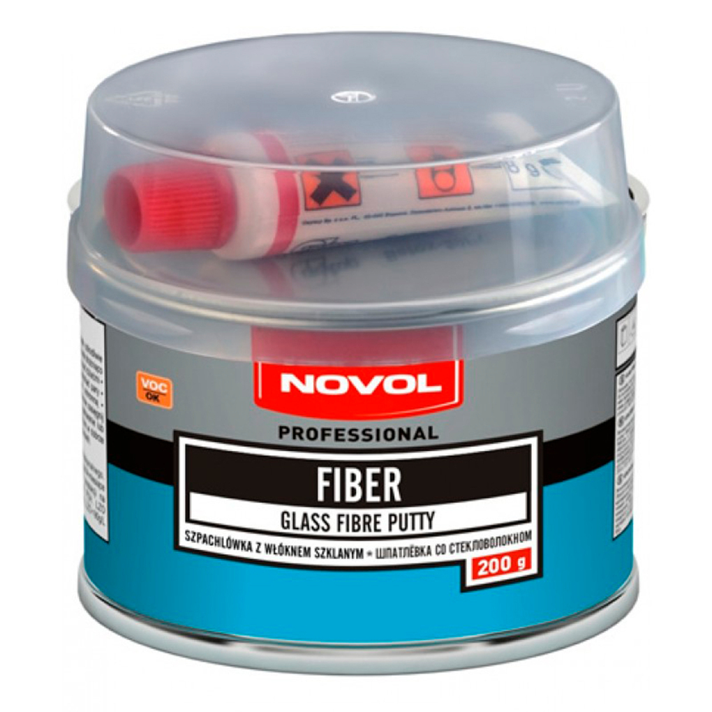 Шпатлевка со стекловолокном Fiber 0.2кг 1220 NOVOL