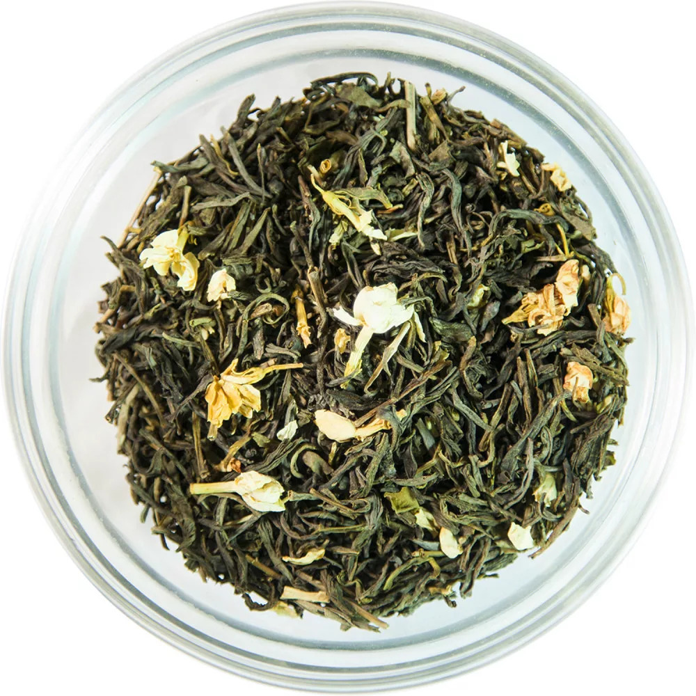Китайский чай с жасмином. Зеленый чай с жасмином. Китайский зеленый чай с жасмином. Чай зеленый жасминовый Ашанти.