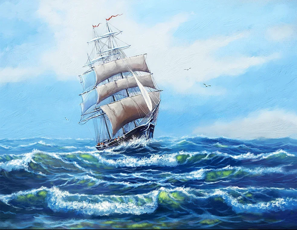 Картина паруса на море