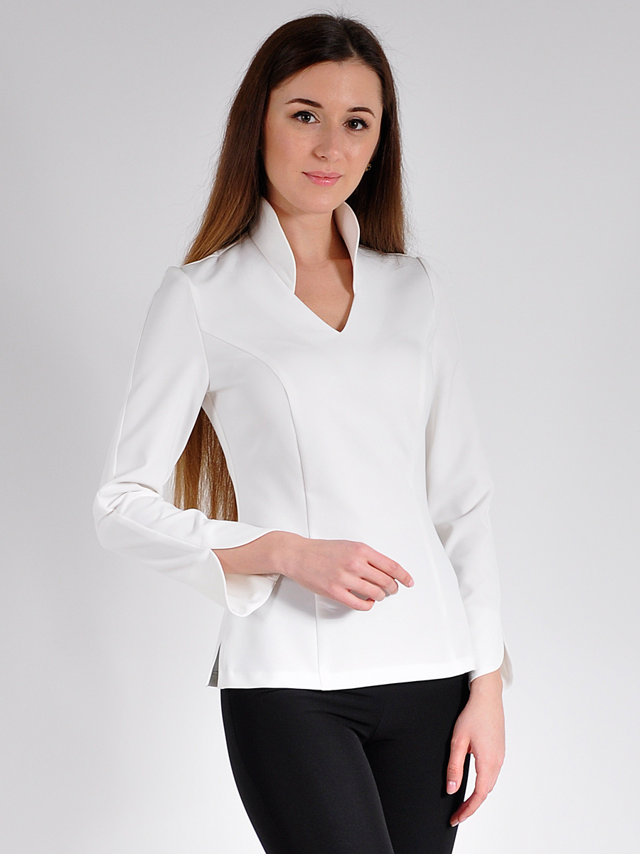 Офисная белая блузка