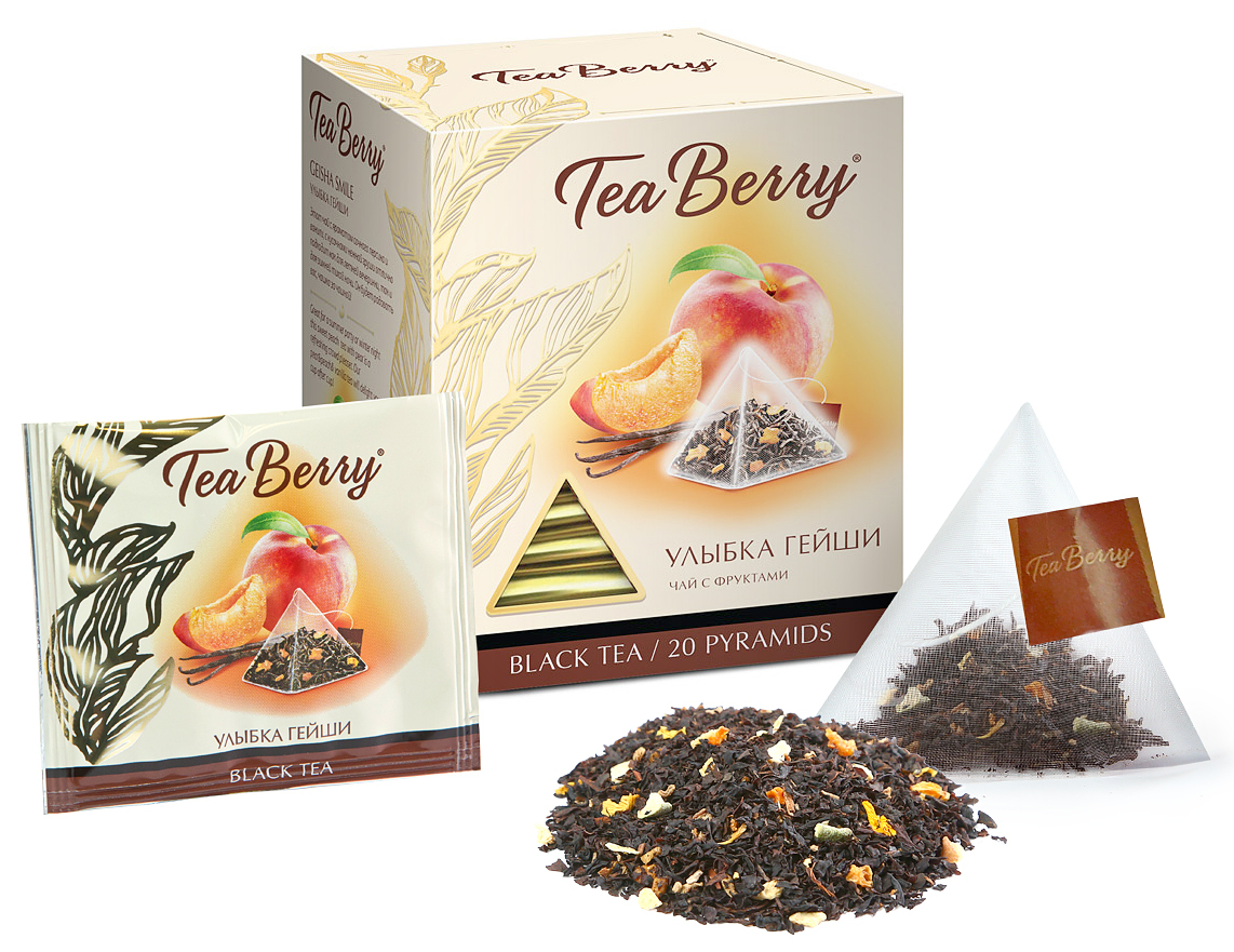 Чай в пакетиках черный листовой Tea Berry "Улыбка гейши" (20 пак./1.7гр.) 34гр