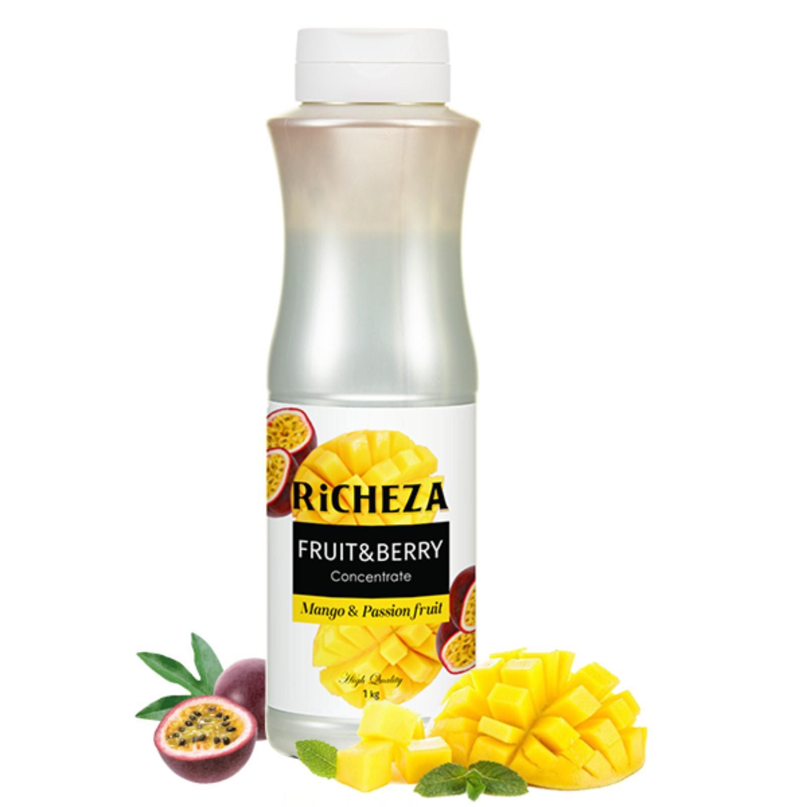 Концентраты фруктов. Концентрат Richeza манго-маракуйя. Сироп манго маракуйя. Концентрат Richeza «манго», 1 л. Richeza топпинг манго.