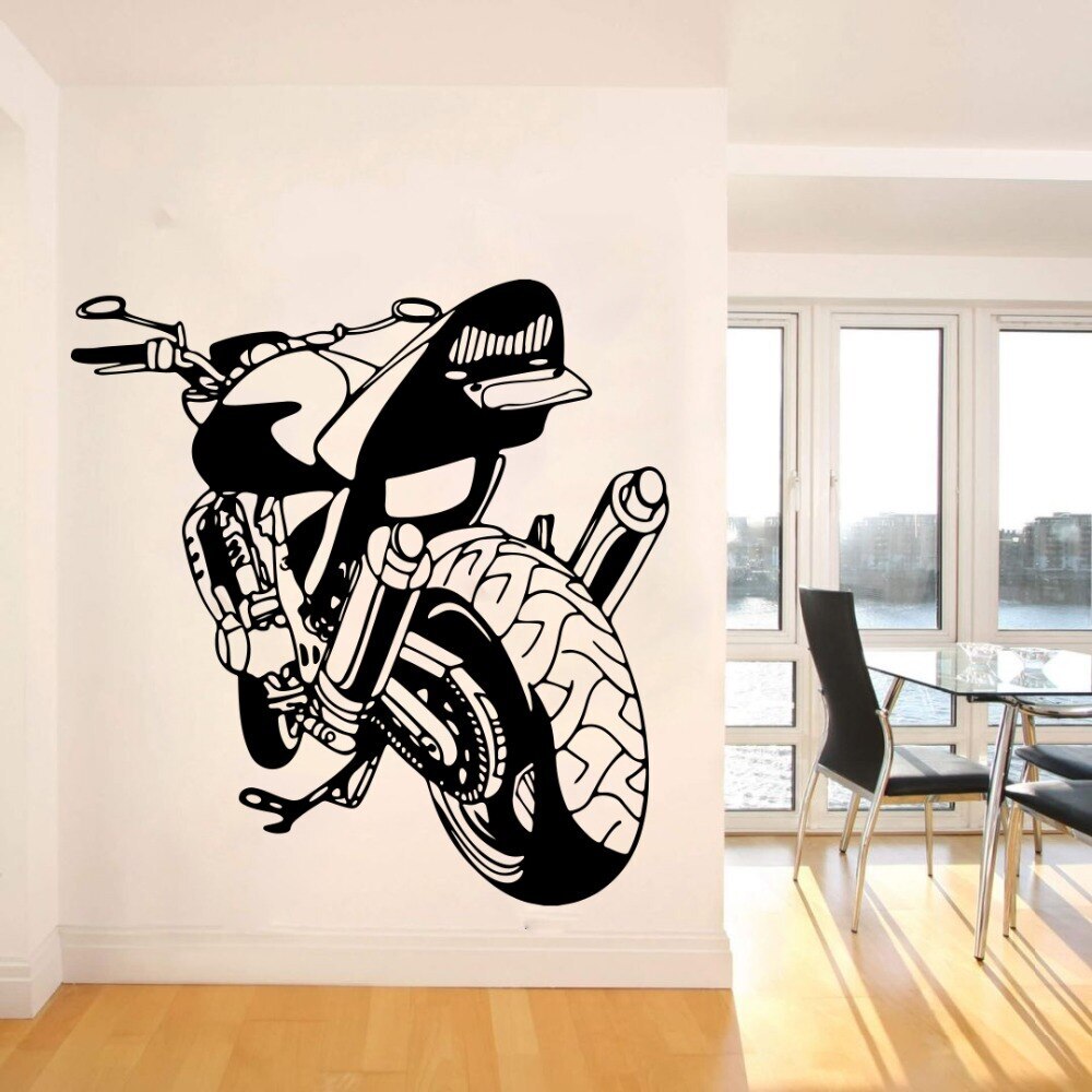 Трафарет мотоцикла на стену