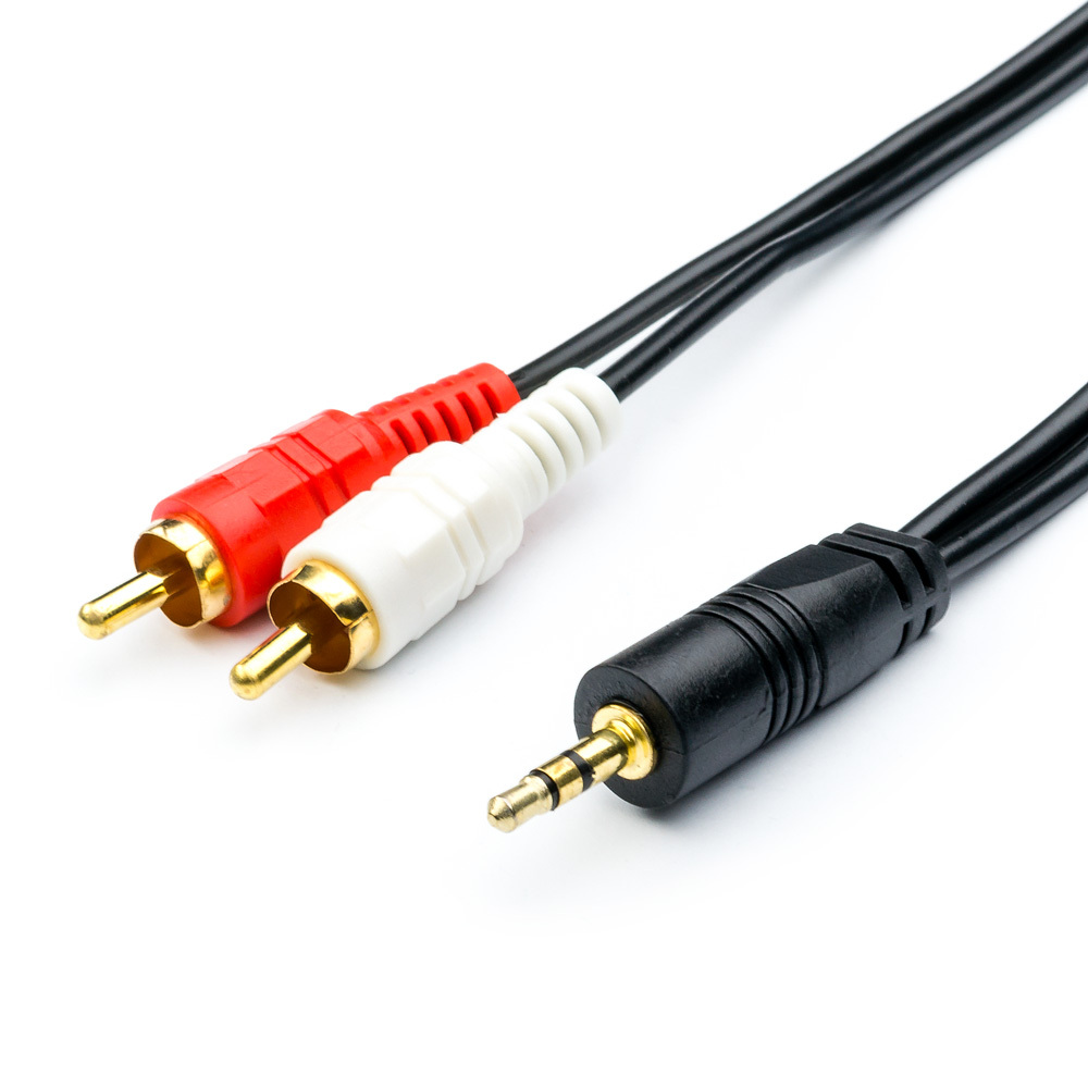 5 кабельная 3. Кабель аудио ATCOM at1009. 3.5 Mm Jack RCA x2. Кабель Jack 3.5mm - 3rca. Аксессуар ATCOM 3rca 1m ат1002.