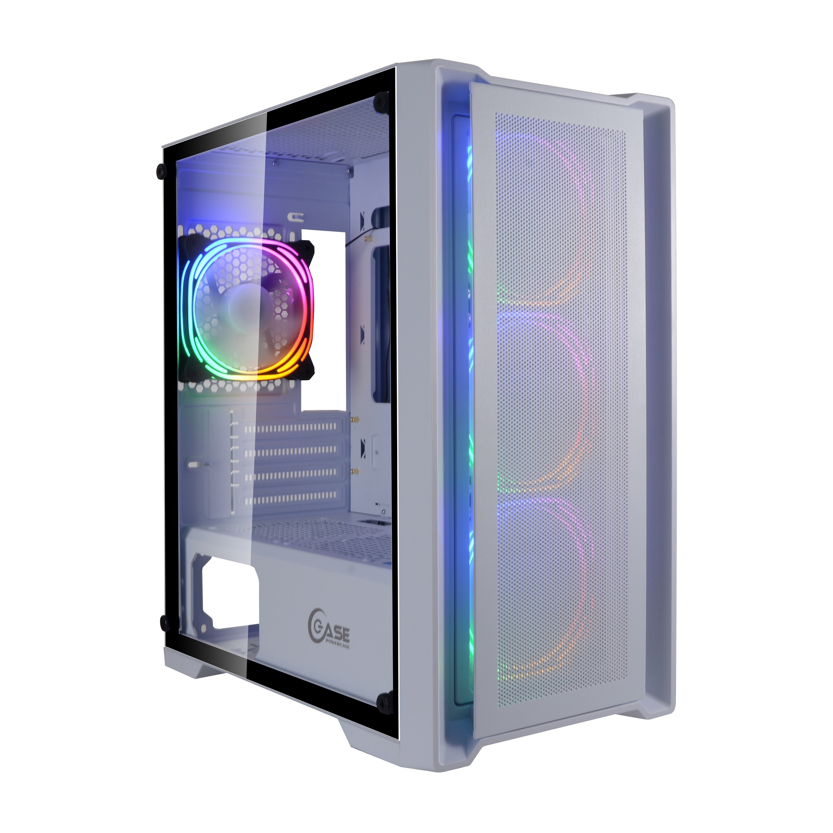 Как разобрать корпус powercase luminous tempered glass Компьютерный корпус Powercase Alisio Micro X4W, белый - купить в интернет-магази