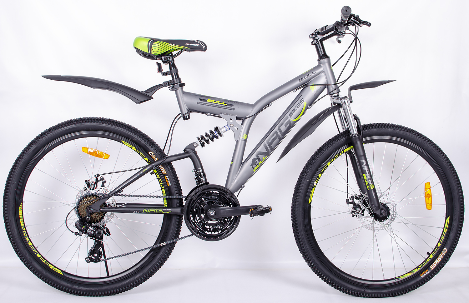 Велосипед NRG Bikes BULL 26/19 gray-black-green - купить по выгодной ...