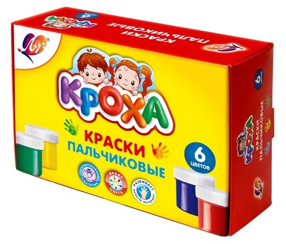 Краски пальчиковые "Кроха" 6 цветов (40 мл)