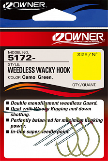 Owner Weedless Wacky Hooks - Model 5172