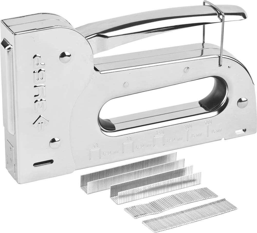 Универсальныйстальнойстеплер6-в-1:53(6-14мм)/140(8-14мм)/53F/13/300/500,ЗУБРУниверсал-1431527