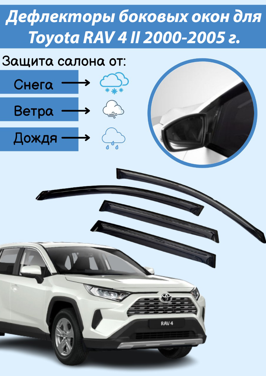 Дефлектор для окон ANV air os1003618 RAV4 купить по выгодной цене в  интернет-магазине OZON (469026852)