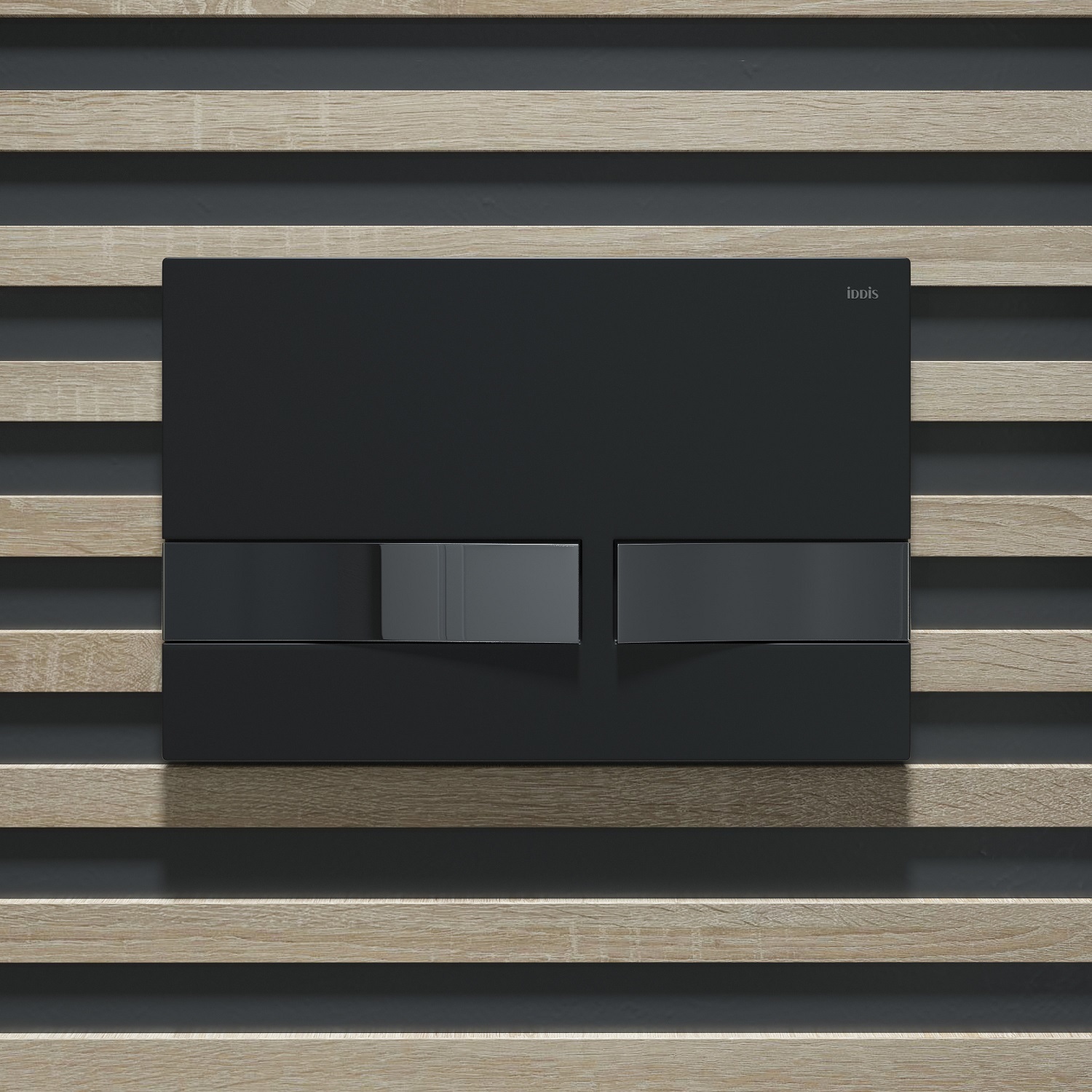 Фото товара на маркетплейсе ozon Кнопка смыва для инсталляции IDDIS, ABS-пластик, черная матовая, Unifix, UNI06BCi77