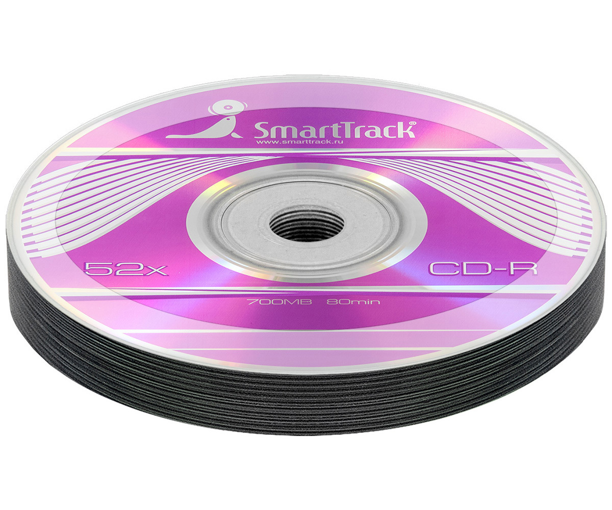 Диск CD-R 700Mb 52x SmartTrack bulk, упаковка 10 шт.